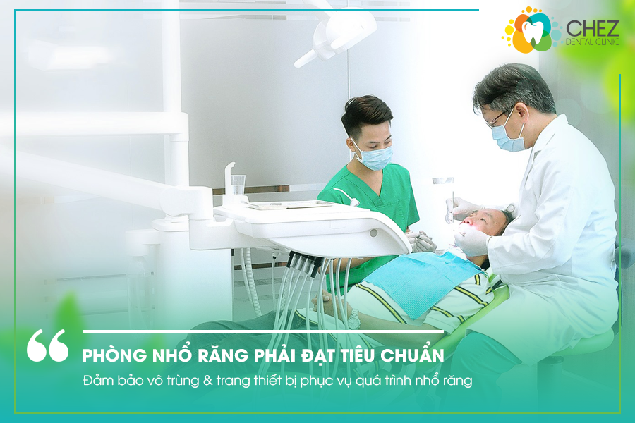 Phòng nhổ răng phải đạt tiêu chuẩn
